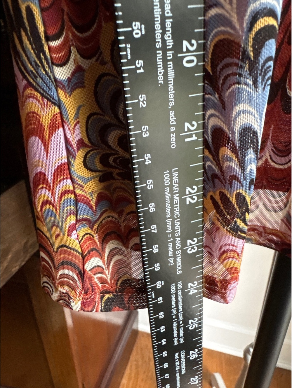 Marbled Knit Ruffleneck Top M - Picture 7 of 8